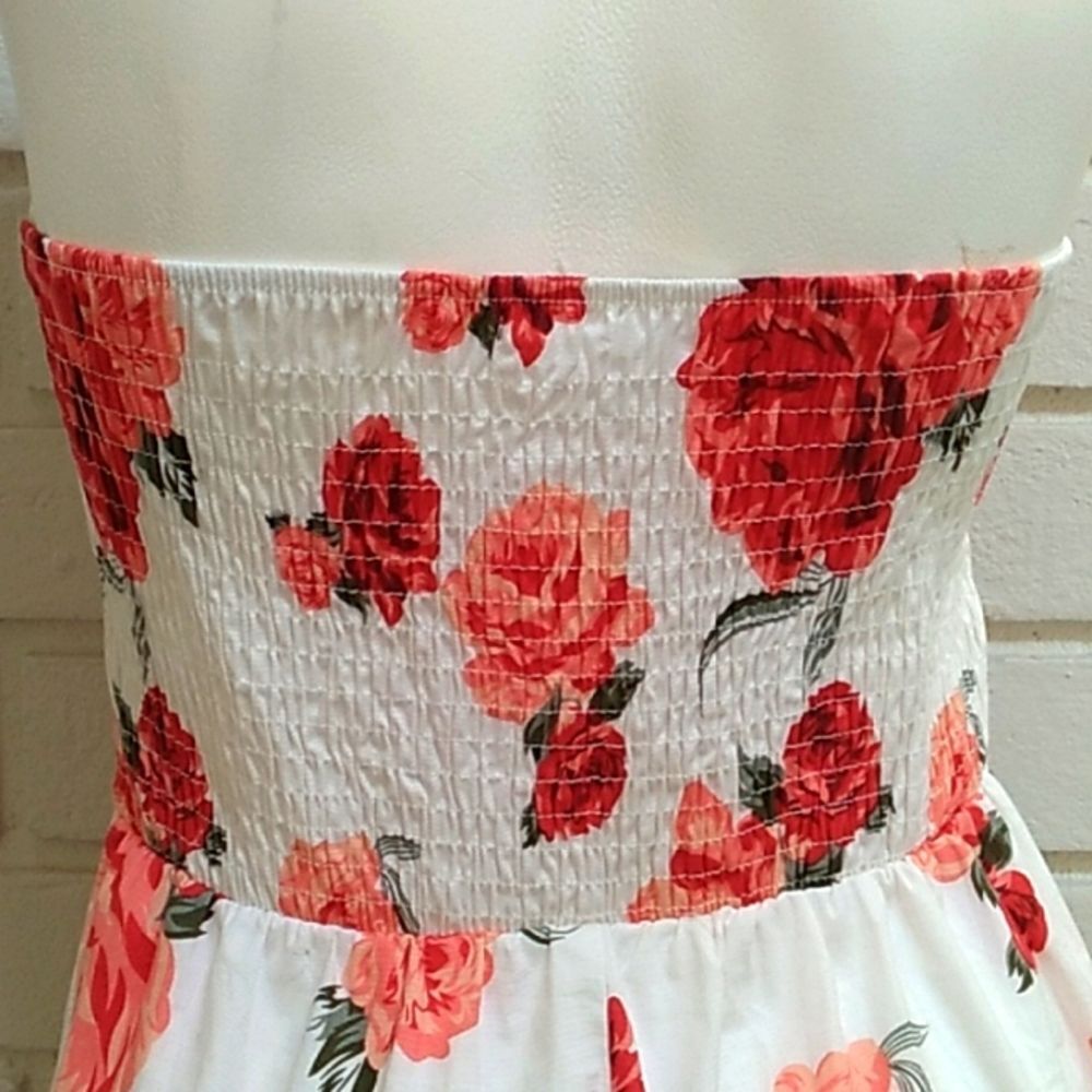 Say What? Strapless Floral Skater Style Mini Dress. Size Large NWOT - Picture 6 of 11